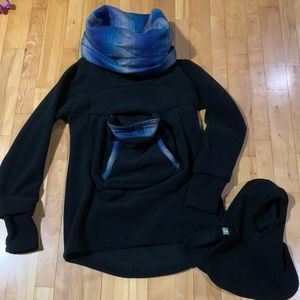 Lennylamb fleece baby wearing sweater